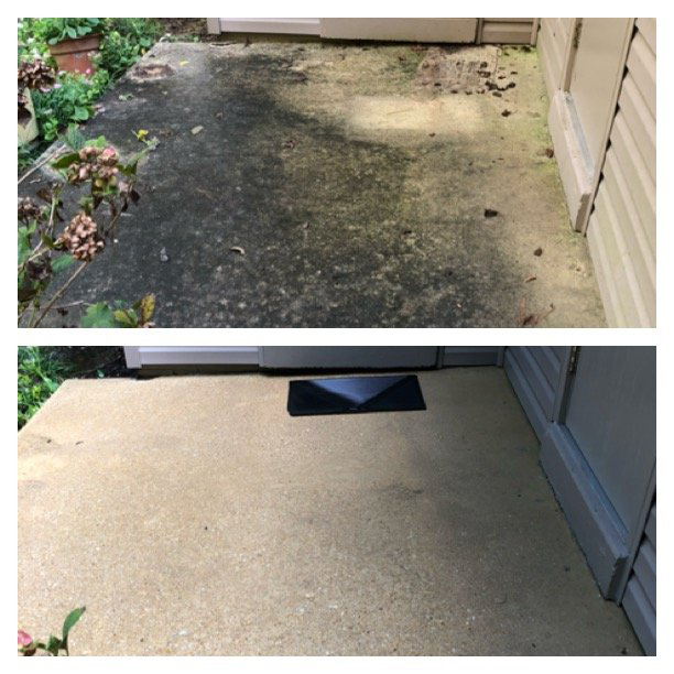 Concrete Patio Before and After St Marys