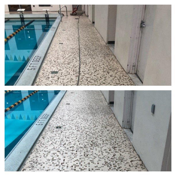 Pool Surround Before and After Washing St Marys