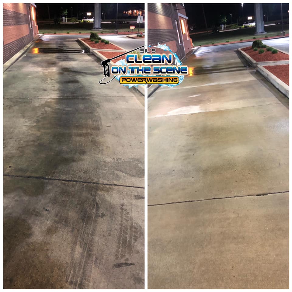 St Marys drive through before after cleaning